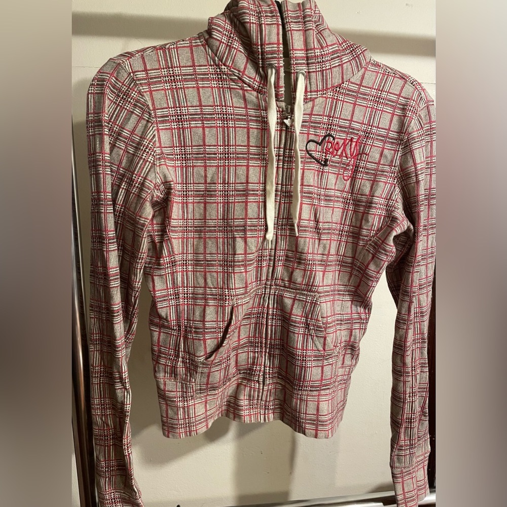 Roxy Zip-Up Hoodie with Cotton Lined Hood Juniors size Small